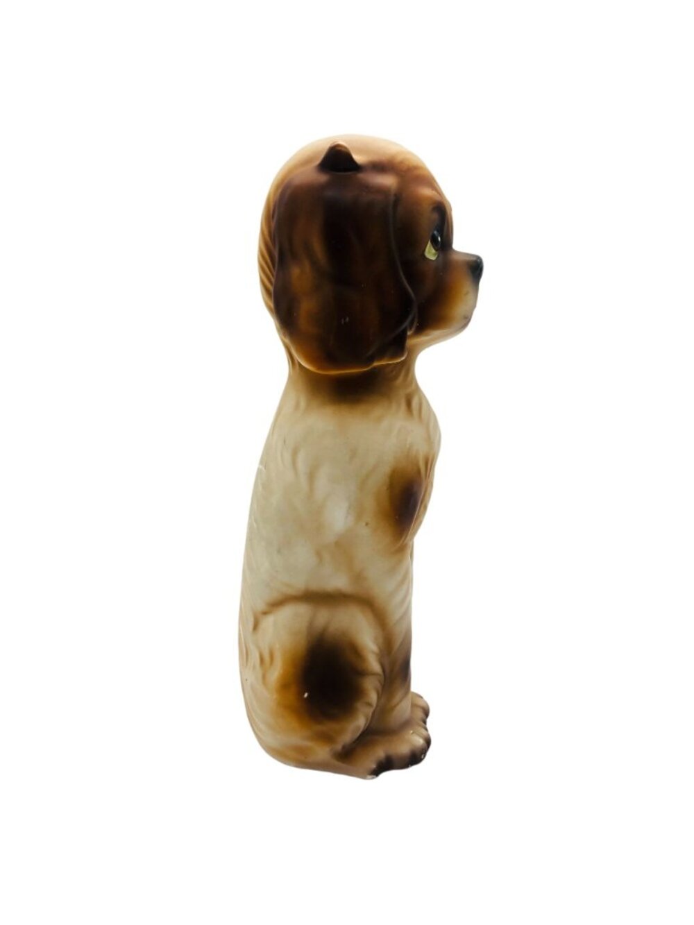 Wales Japan Ceramic Spaniel Dog Sitting Big Eyes Kitsch Vintage MCM 9" - Picture 3 of 12